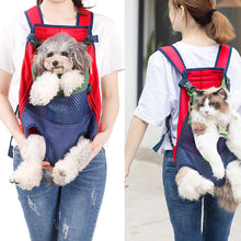 Load image into Gallery viewer, Pet Backpack Carrier Mesh Breathable Bag Cat Backpack Outdoor Travel Puppy Carring Bags Anilmal Transport Carriers for Small and Medium Dogs Bulldog Pets Supplies