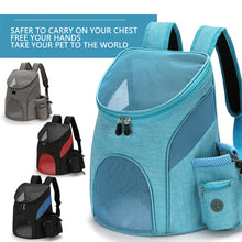 Load image into Gallery viewer, Portable Mesh Breathable Pet Backpack Cat Carrier Large Capacity Breathable Heat Dissipation Bag Folding Pet Chest Dog Carrying Bags Big Space Outdoor Travel Pet Supplies