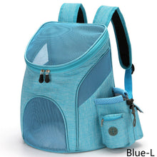 Load image into Gallery viewer, Portable Mesh Breathable Pet Backpack Cat Carrier Large Capacity Breathable Heat Dissipation Bag Folding Pet Chest Dog Carrying Bags Big Space Outdoor Travel Pet Supplies
