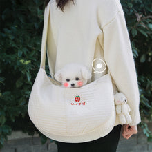 Load image into Gallery viewer, Pet Outdoor Travel Handbag Puppy One-shoulder Bag Cat Backpack Single Shoulder Strap Bag Kitten Comfortable Tote Pets breathable Bag Handmade Pet Supplies