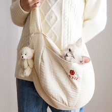 Load image into Gallery viewer, Pet Outdoor Travel Handbag Puppy One-shoulder Bag Cat Backpack Single Shoulder Strap Bag Kitten Comfortable Tote Pets breathable Bag Handmade Pet Supplies