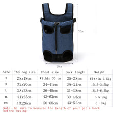 Load image into Gallery viewer, Pet Backpack Carrier Mesh Breathable Bag Cat Backpack Outdoor Travel Puppy Carring Bags Anilmal Transport Carriers for Small and Medium Dogs Bulldog Pets Supplies