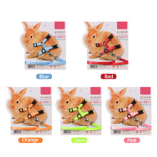 Load image into Gallery viewer, Adjustable Soft Polyester Rabbit Harness Leash Guinea Pig Lead Rope Pet Chinchilla Leash for Small Pet Traction Rope Running Walking