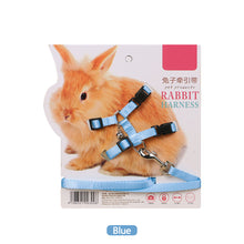 Load image into Gallery viewer, Adjustable Soft Polyester Rabbit Harness Leash Guinea Pig Lead Rope Pet Chinchilla Leash for Small Pet Traction Rope Running Walking