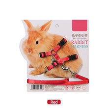 Load image into Gallery viewer, Adjustable Soft Polyester Rabbit Harness Leash Guinea Pig Lead Rope Pet Chinchilla Leash for Small Pet Traction Rope Running Walking