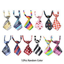 Load image into Gallery viewer, 12/24pcs/lot Adjustable Pet Dog Cat Striped Bow Tie Necktie Random Color Bowtie Collar For Small Medium Dogs Cats For Party Wedding