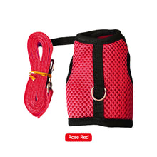 Load image into Gallery viewer, Breathable Pet Rabbit Mesh Soft Harness With Leash For Small Animals Bunny Guinea Pigs Chinchillas Ferrets Walking Leash