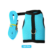 Load image into Gallery viewer, Breathable Pet Rabbit Mesh Soft Harness With Leash For Small Animals Bunny Guinea Pigs Chinchillas Ferrets Walking Leash