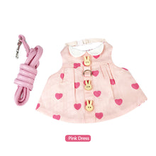 Load image into Gallery viewer, Small Animal Rabbit Soft Floral Dress Harness Vest Set Clothes Travel Chest Strap Rabbit Ferret Bunny Small Pet Supplies