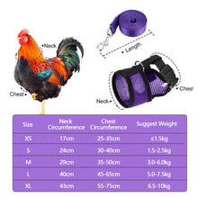Load image into Gallery viewer, Breathable Mesh Chicken Duck Vest Leashes Poultry Hen Pet Harness With Matching Training for Walking Duck Goose Hen Rooster