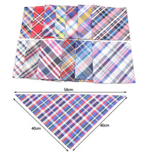 Load image into Gallery viewer, 12pcs/lot Summer Scottish Style Pet Neckerchief Pet Saliva Towel Triangle Scarf Cat Collar Dog Cat Accessories