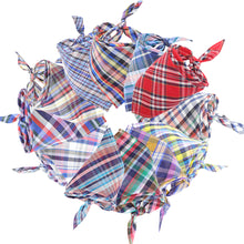 Load image into Gallery viewer, 12pcs/lot Summer Scottish Style Pet Neckerchief Pet Saliva Towel Triangle Scarf Cat Collar Dog Cat Accessories