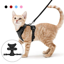 Load image into Gallery viewer, Breathable Cat Harness and Leash Set Pet Harness Vest Mesh Chest Belt Collar For Cats Dogs Rabbits Small Animals