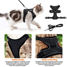 Load image into Gallery viewer, Breathable Cat Harness and Leash Set Pet Harness Vest Mesh Chest Belt Collar For Cats Dogs Rabbits Small Animals