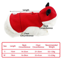 Load image into Gallery viewer, Pet Rabbit Clothes Winter Warm Bunny Clothes Rabbit Harness Leash Cloak Christmas Party Costume Small Animal Supplies