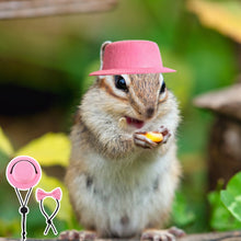 Load image into Gallery viewer, Pet Rabbit Guinea Pig Hamster Hedgehog Lizard Hat With Bow Tie Small Animal Top Hat Pet Costume Headgear