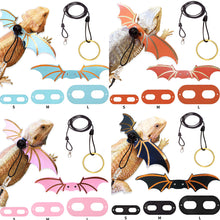 Load image into Gallery viewer, 3pcs Adjustable Lizard Leather Traction Rope With Wings Reptile Leash Bearded Dragon Anti-Bite Harness Leash Pet Suppiles