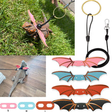 Load image into Gallery viewer, 3pcs Adjustable Lizard Leather Traction Rope With Wings Reptile Leash Bearded Dragon Anti-Bite Harness Leash Pet Suppiles