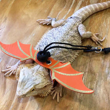 Load image into Gallery viewer, 3pcs Adjustable Lizard Leather Traction Rope With Wings Reptile Leash Bearded Dragon Anti-Bite Harness Leash Pet Suppiles