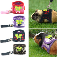 Load image into Gallery viewer, Adjustable Guinea Pig Harness Leash Set Outdoor Traction Rope for Hamster Chinchilla Mice Rat Ferret Rabbit Small Animal Accessories
