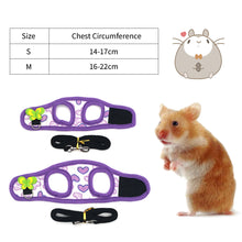 Load image into Gallery viewer, Adjustable Guinea Pig Harness Leash Set Outdoor Traction Rope for Hamster Chinchilla Mice Rat Ferret Rabbit Small Animal Accessories