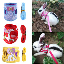 Load image into Gallery viewer, Fashion Rabbit Chinchilla Vest Harness With Leash Guinea Pig Harness Leash Outdoor Traction Rope for Chinchilla Ferret Small Pet Supplies