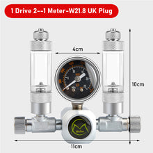 Load image into Gallery viewer, DIY Aquarium CO2 Regulator Magnetic Solenoid Kit CO2 Generator Control System Reactor Set Fine-Tuning Pressure Reducing Check Valve One-Way Bubble Counter Diffuser Fish Tank Accessories
