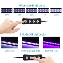 Load image into Gallery viewer, Full Spectrum Planted Aquarium LED Lighting Fish Tank Light Plants Growing Lights 20-60cm 110V-240V External Controller With Extendable Brackets Decoration Lamp