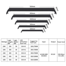 Load image into Gallery viewer, Full Spectrum Planted Aquarium LED Lighting Fish Tank Light Plants Growing Lights 20-60cm 110V-240V External Controller With Extendable Brackets Decoration Lamp
