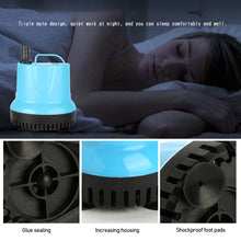 Load image into Gallery viewer, 5/15/35/55W Ultra-Quiet Submersible Water Fountain Pump Aquarium Fish Tank Bottom Filter Spout Temperature Control Silent Multifunctional Suction Pumps