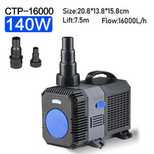 Load image into Gallery viewer, 3800-16000L/h Multifunctional Aquarium Submersible Water Pump Waterproof Pond Filter System for Fish Tank Garden Fish Pond Fountain ECO 20/40/70/80/100/120/140W
