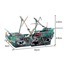 Load image into Gallery viewer, Large Aquarium Decoration Landscaping Pirate Ship Broken Boat Resin Ship Separated Sunk Wreck Air Split Shipwreck Fish Tank Accessories Pet Furniture Decor