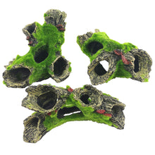 Load image into Gallery viewer, Aquarium Decoration Mountain View Resin Hollow Trunk Tree House Moss Hole Cave for Fish Tank Ornament Cave Landscaping Aquarium Rockery Wood Landscape