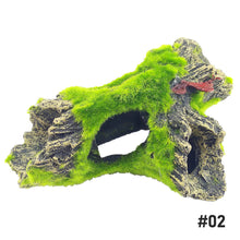 Load image into Gallery viewer, Aquarium Decoration Mountain View Resin Hollow Trunk Tree House Moss Hole Cave for Fish Tank Ornament Cave Landscaping Aquarium Rockery Wood Landscape