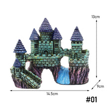 Load image into Gallery viewer, Artificial Stone-island Resin Aquarium Castle Decorations Ancient Castles Fish Tank Statue Rock Cave Building Decoration for Aquariums Landscaping Ornament