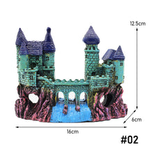 Load image into Gallery viewer, Artificial Stone-island Resin Aquarium Castle Decorations Ancient Castles Fish Tank Statue Rock Cave Building Decoration for Aquariums Landscaping Ornament