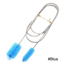 Load image into Gallery viewer, Aquarium Cleaning Brush Stainless Steel Flexible Bent Tube Brush Water Air Tube Pipe Hose Cleaner Fish Tank Accessories