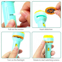 Load image into Gallery viewer, Baby Sleeping Story Book Flashlight Projector Torch Lamp Toy Early Education Toy for Kid Holiday Birthday Xmas Gift Light Up Toy