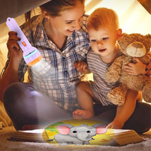 Load image into Gallery viewer, Baby Sleeping Story Book Flashlight Projector Torch Lamp Toy Early Education Toy for Kid Holiday Birthday Xmas Gift Light Up Toy