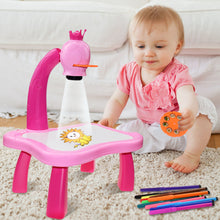 Load image into Gallery viewer, Kids Projector Drawing Table Painting Board Desk Multifunctional Writing Arts Crafts Educational Projection Machine Drawing Toy