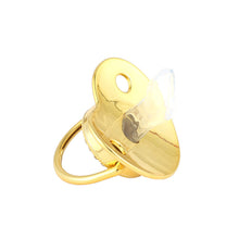 Load image into Gallery viewer, 26 Letters Initials Baby Pacifier and Pacifier Clips Gold Diamond BPA Free Silicone Nipples Newborn Dummy Soother with Crystal Rhinestone