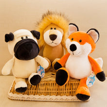 Load image into Gallery viewer, 25/35cm Cute Stuffed Toys for Kids Forest Jungle Animal Plush Dolls Lion Tiger Elephant Giraffe Fox Raccoon Monkey Cartoon Toys for Children Gifts