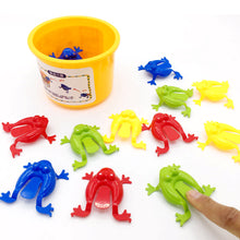Load image into Gallery viewer, 12pcs Jumping Frogs Toys with Bucket hildren Finger Action Training Toy Birthday Party Favors Little Gifts