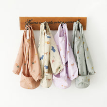 Load image into Gallery viewer, Print Children Bibs Food Eating Apron Kid Painting Smock Infant Long Sleeve Waterproof Bib for Baby Breakfast Lunch Dinner Feeding