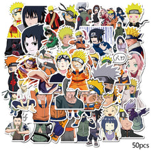 Load image into Gallery viewer, 50pcs/Pack Naruto Cartoon Anime Stickers Waterproof Skateboard Motorcycle Guitar Luggage Laptop Bicycle Sticker Kids Toys