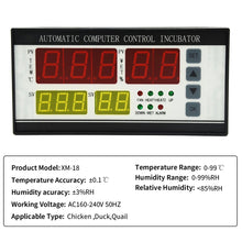Load image into Gallery viewer, XM-18 Incubator Controller Thermostat Full Automatic Multifunction Egg Incubator Control System for Farm Chicken Duck Pigeon Goose Supplies