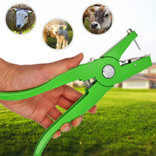 Load image into Gallery viewer, Farm Animal Ear Tag Pliers Green Metal Ear Thorn Tongs Swine Sheep Pig Cow Goat Rabbit Identification Tool
