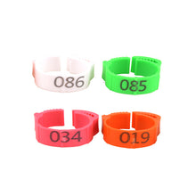 Load image into Gallery viewer, 100PCS Chicken Foot Ring Marker Adjustable Size 1-100 Number Poultry Leg Label Buckle Ring for Farm Chick Duck Goose Suplies