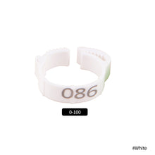 Load image into Gallery viewer, 100PCS Chicken Foot Ring Marker Adjustable Size 1-100 Number Poultry Leg Label Buckle Ring for Farm Chick Duck Goose Suplies