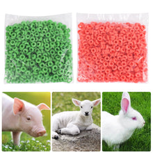 Load image into Gallery viewer, 100pcs Pig Cattle Sheep Cutting Tail Rubber Rings High Elastic Tendon Rubber Castrating Ring Farm Animal Accessories